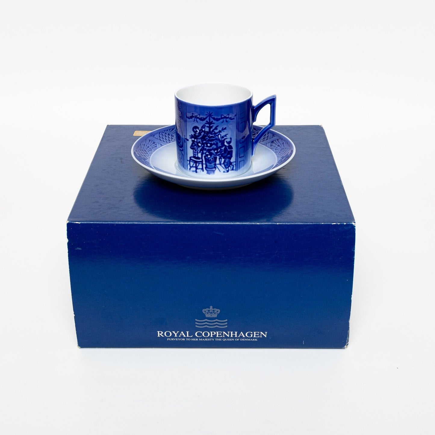 ROYAL COPENHAGEN PORCELLANA TAZZA DI NATALE 2000 CON SCATOLA ORIGINALE CM 7