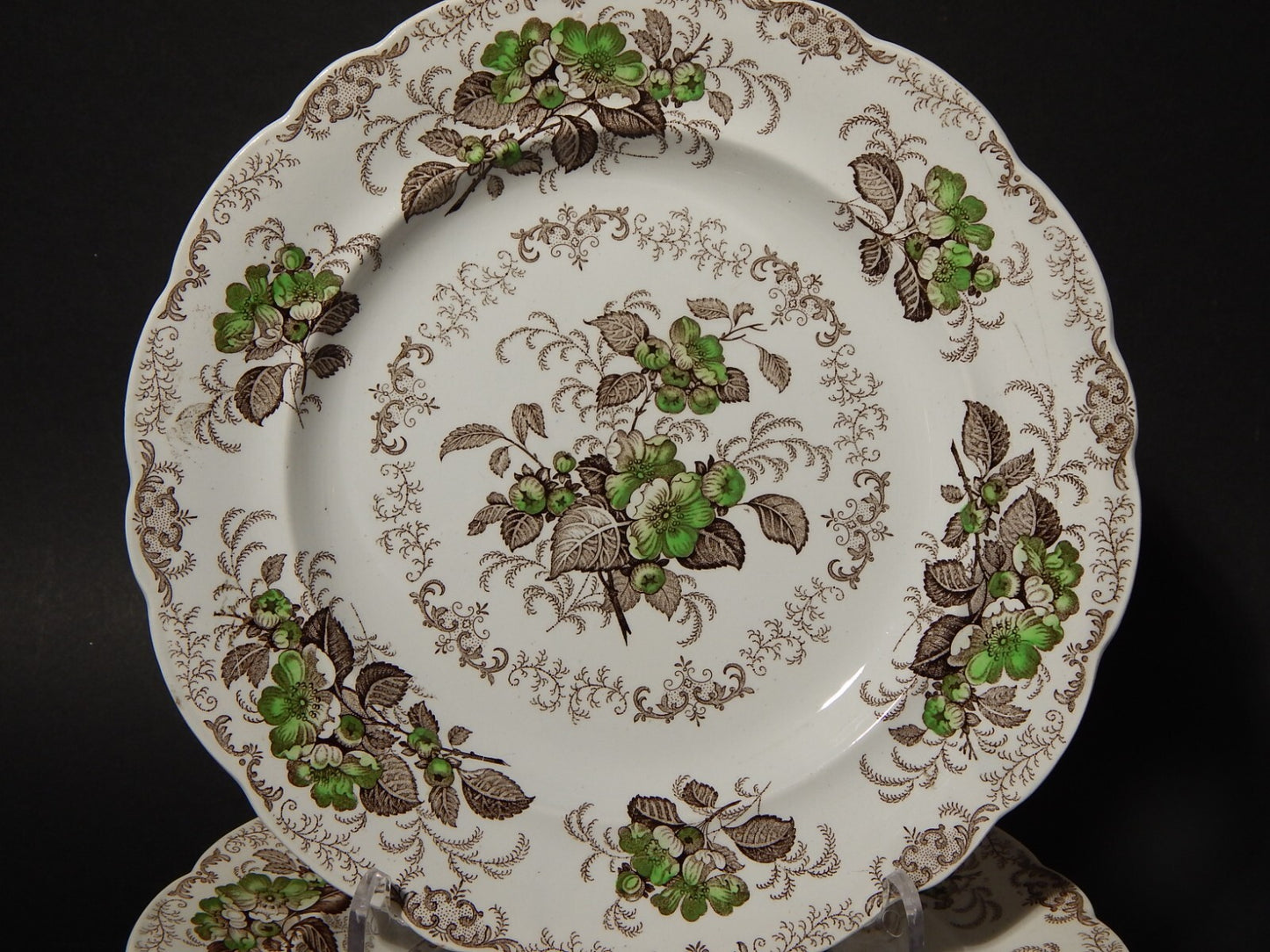 ANTICO 1850 SERVIZIO 6 PIATTI SEMI PORCELLANA INGLESE RIDGWAY &C. APPLE BLOSSOM