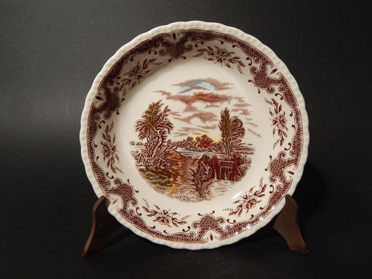 VINTAGE SET 3 CIOTOLE CERAMICA W. H. GRINDLEY STAMPA MANO SCENES AFTER CONSTABLE