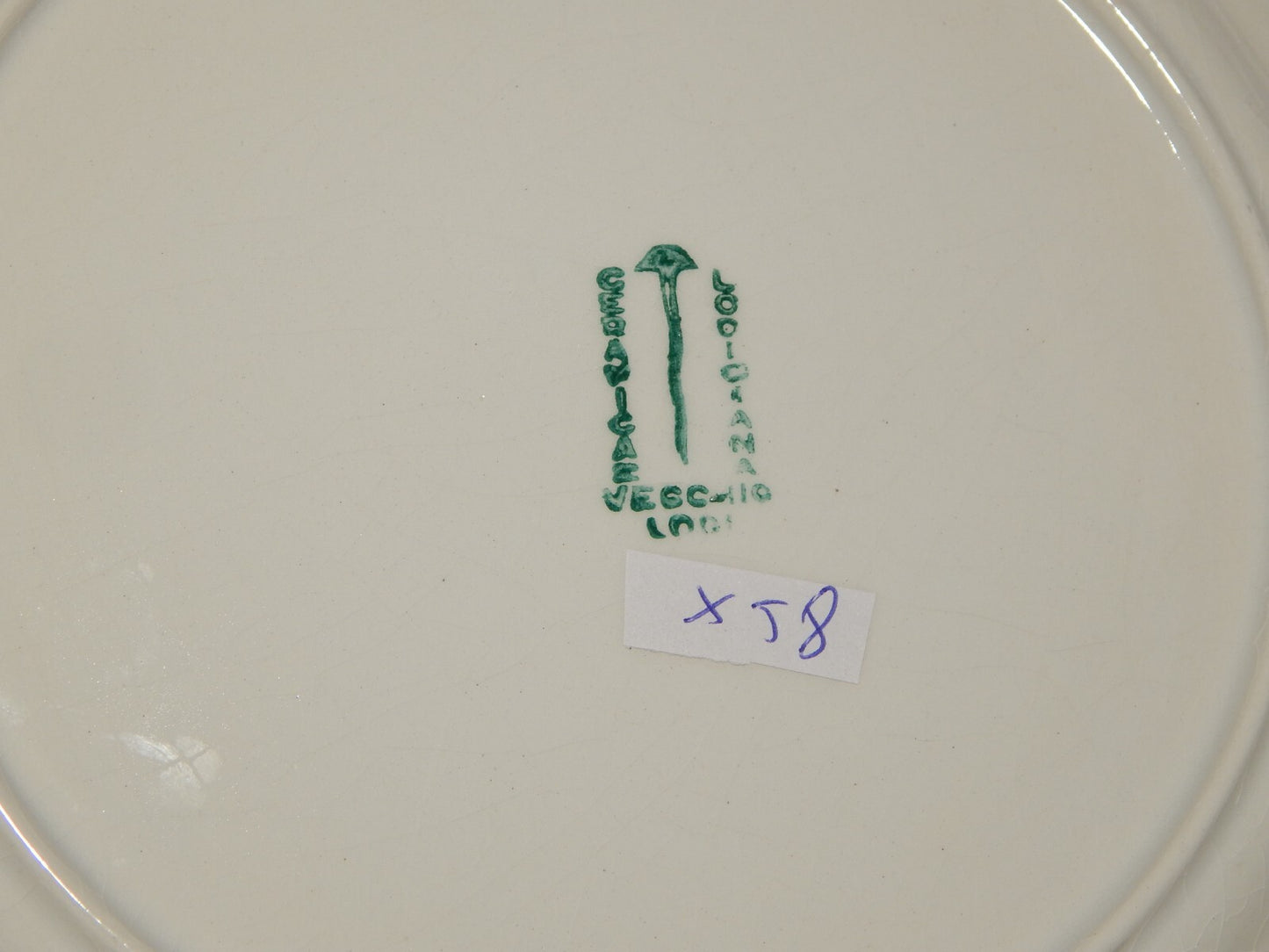 ANTICO RARO PIATTO MAIOLICA CERAMICA LODIGIANA VECCHIA LODI DIPINTO X58