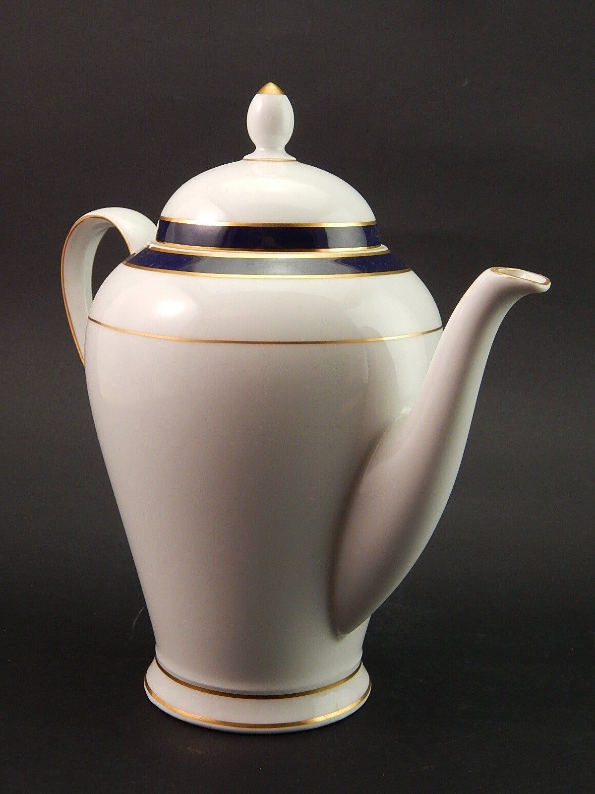 ANTICA PREZIOSA CAFFETTIERA PORCELLANA WINTERLING BAVARIA IMPERIAL BLUE