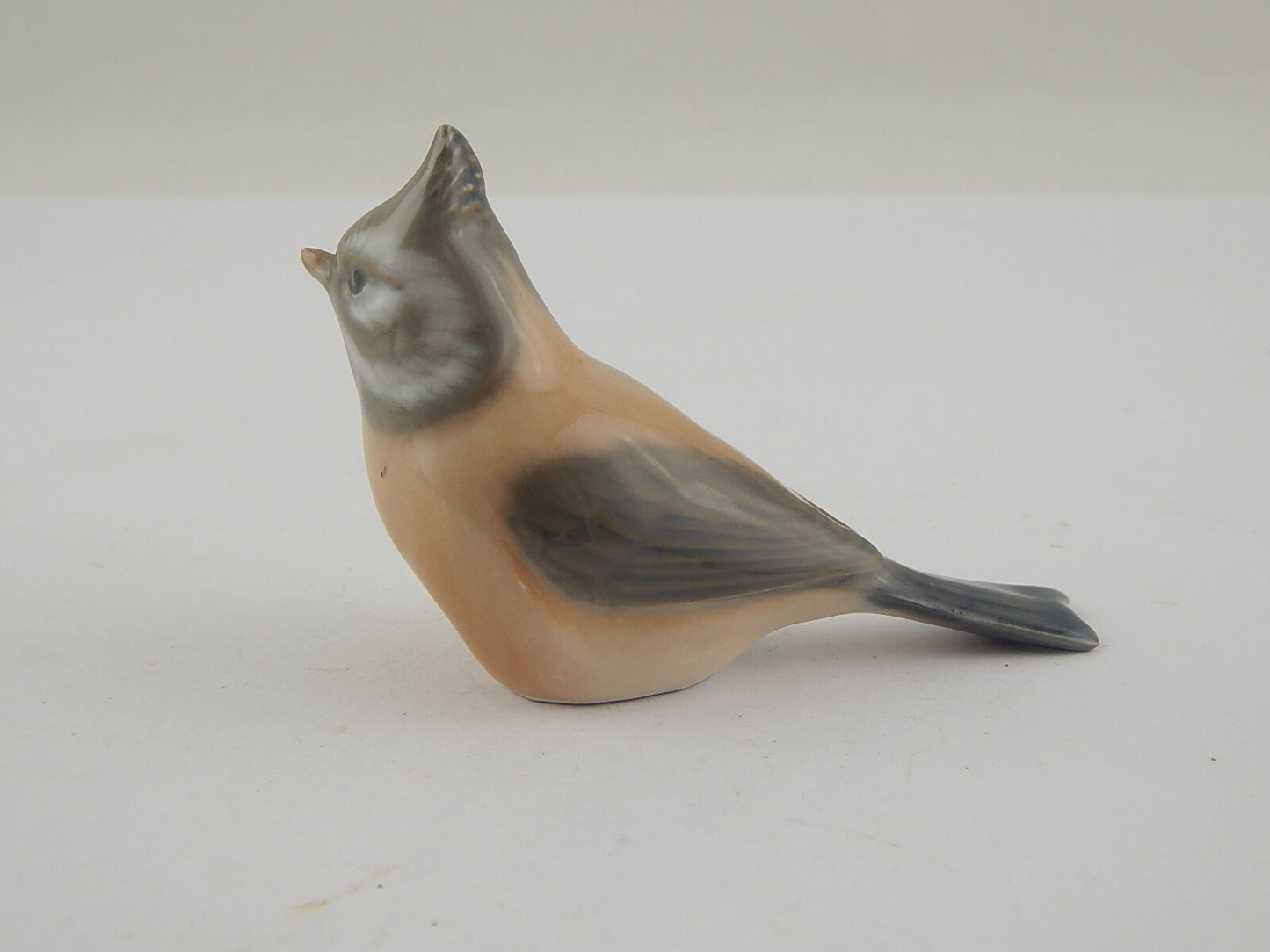 ROYAL COPENHAGEN ANTICA STATUINA PORCELLANA CINCIA DAL CIUFFO CRESTED TITMOUSE