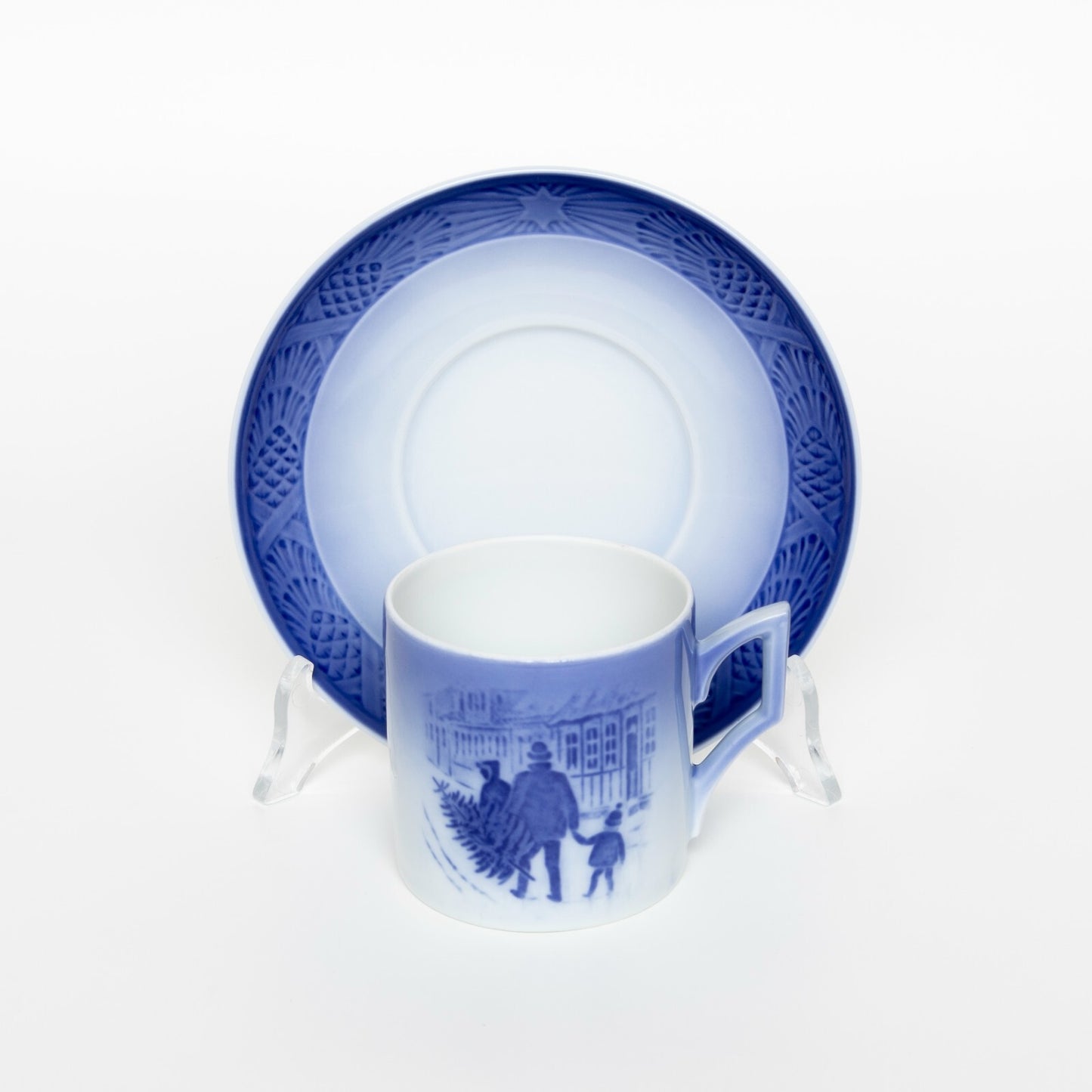 ROYAL COPENHAGEN PORCELLANA TAZZA DI NATALE 1980 CON SCATOLA ORIGINALE CM 7