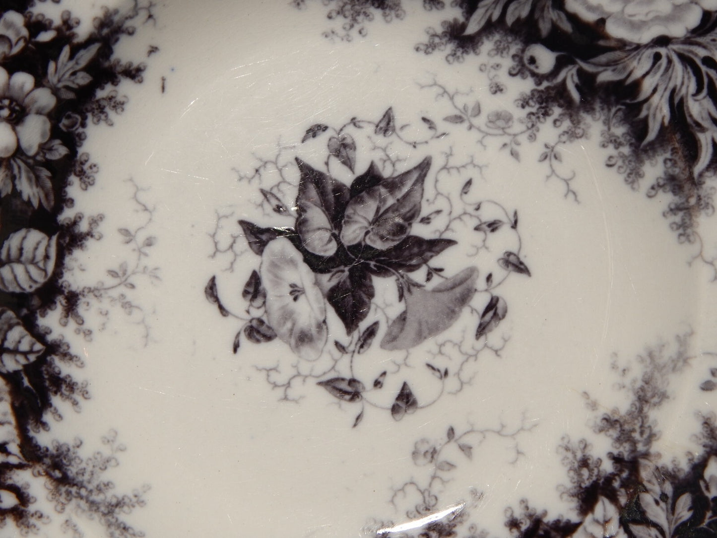 ANTICO PIATTO FONDO CERAMICA JARDINIERE VILLEROY & BOCH FINE '800 DIFETTO B1137