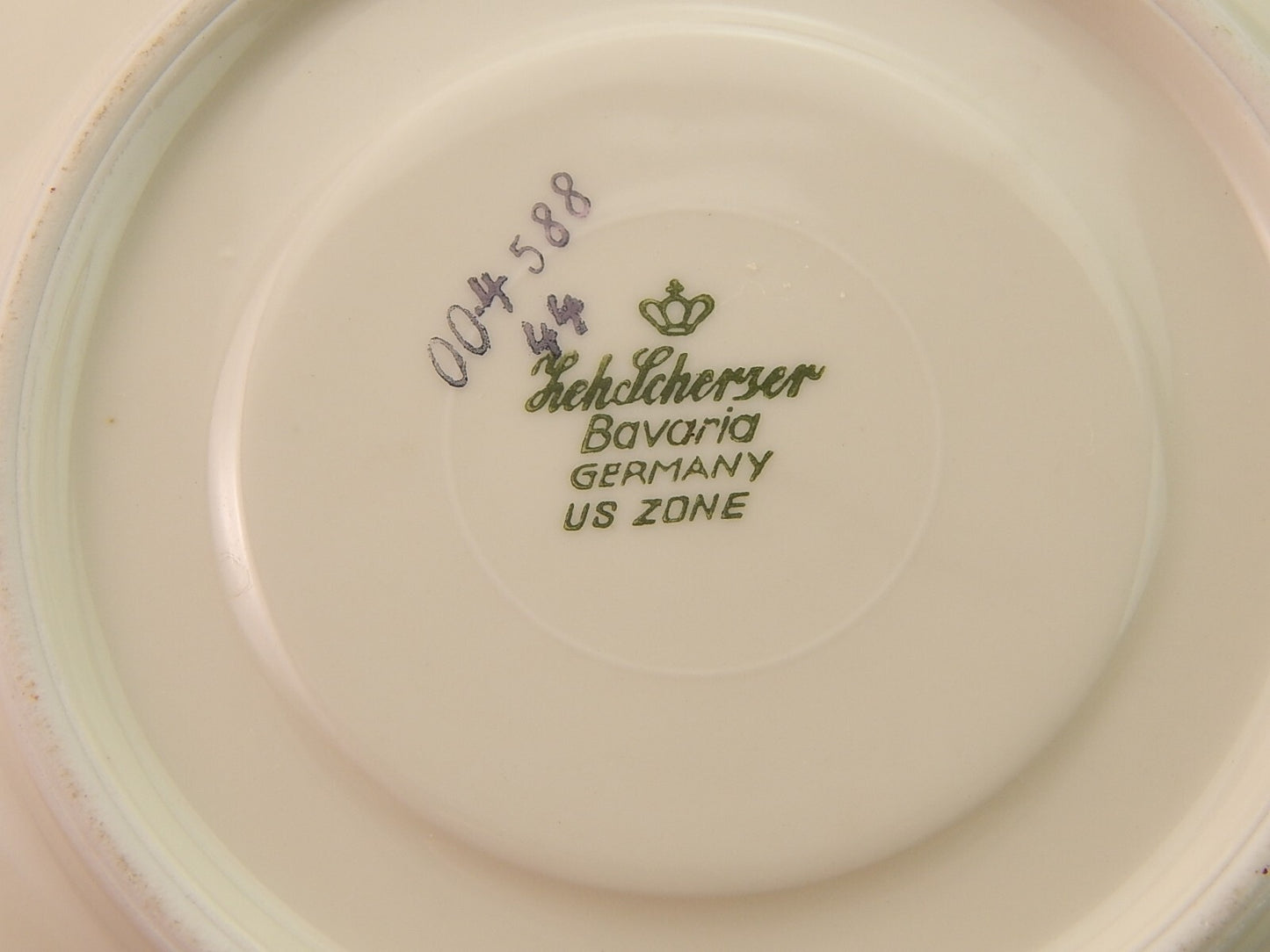 PREZIOSO ANTICO SERVIZIO TE' PORCELLANA ZEH SCHERZER BAVARIA DECORO ROSA FUCSIA