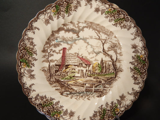 PIATTO PORCELLANA VINTAGE THE BROOK MYOTT STAFFORDSHIRE ENGLAND TENNYSON #