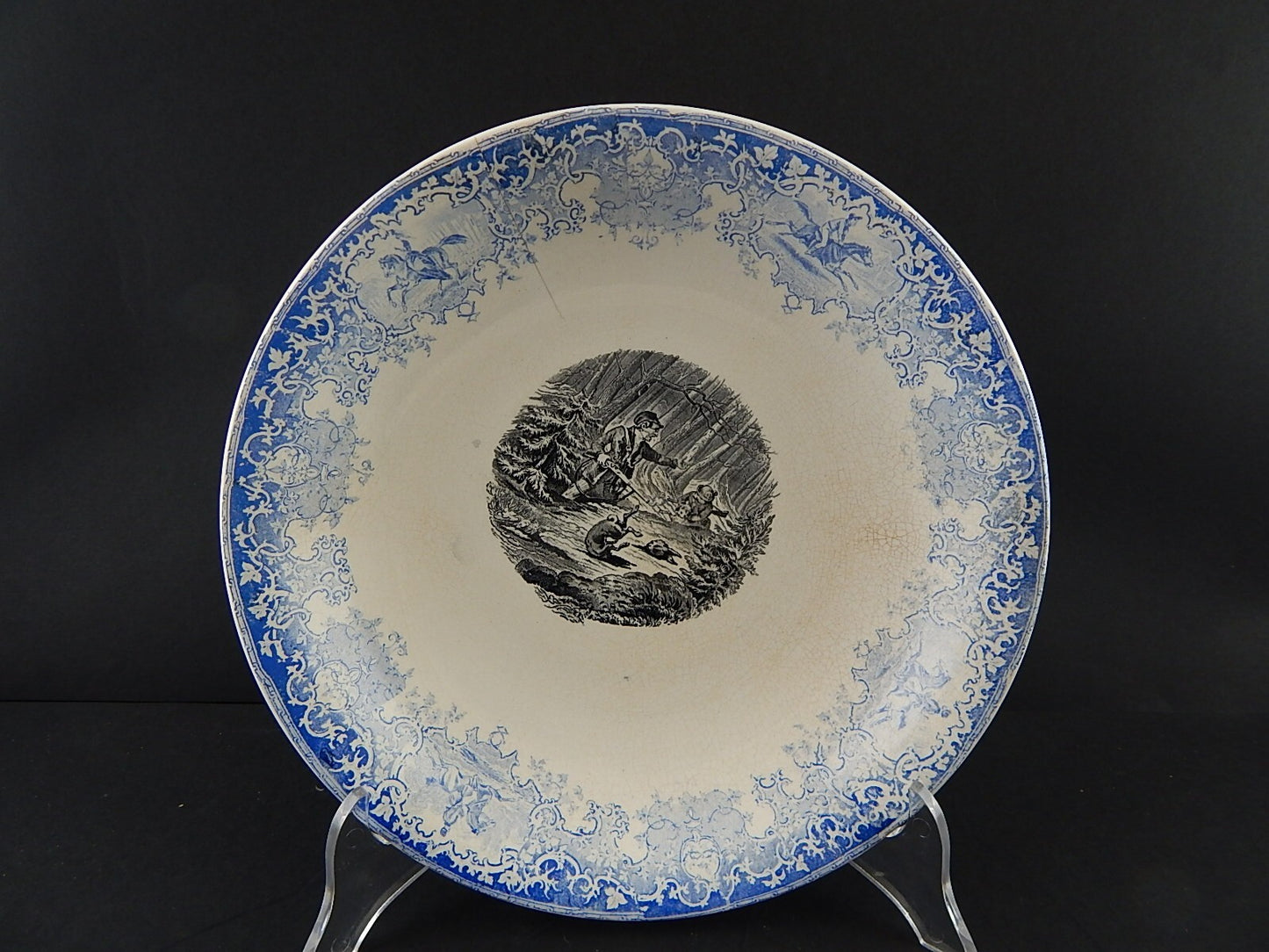 ANTICA FRUTTIERA ALZATA UMORISTICA CERAMICA FRANCESE SECONDA META' 800