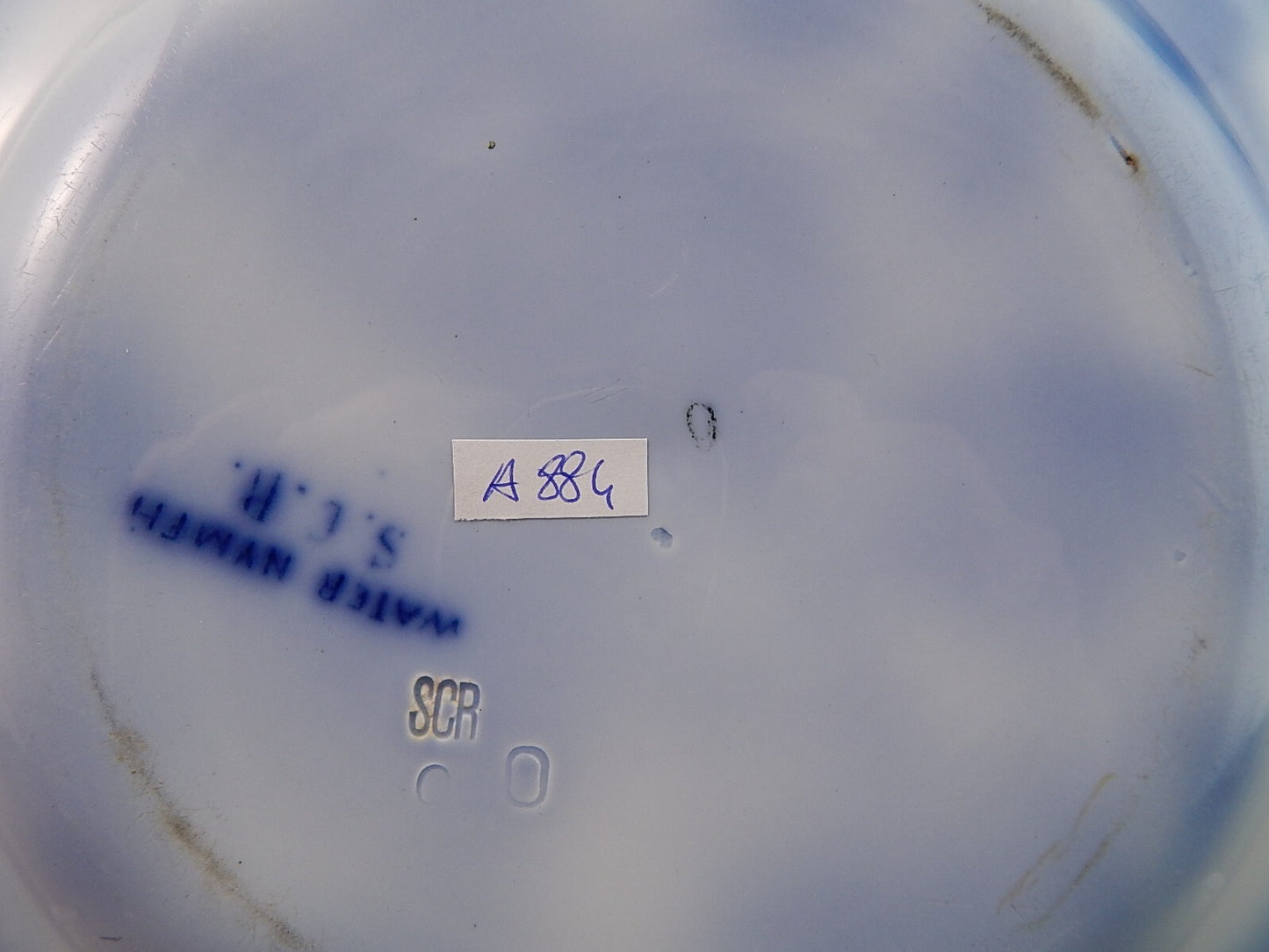 ANTICO PIATTO NINFEE CERAMICA RICHARD MILANO FINE 800 FLOW BLUE WATER NYMPH A884