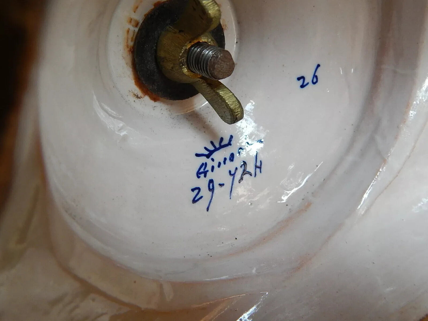 IMPORTANTE VASO MAIOLICA SMALTATA GINORI DOCCIA SCENA BIBLICA SECONDA META' 1800