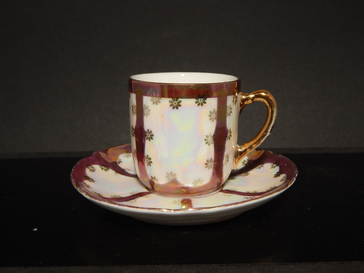 ANTICA LIBERTY PREZIOSA TAZZINA PORCELLANA GINORI 1896-1910 DECORO A LUSTRO