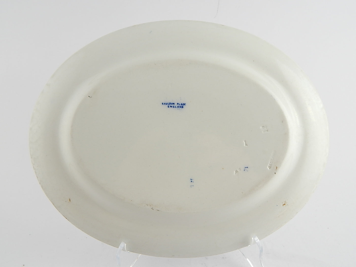 ANTICO RAVIERA VASSOIO PORCELLANA CERAMICA CAULDON PLACE ENGLAND TRAY FINE 1800