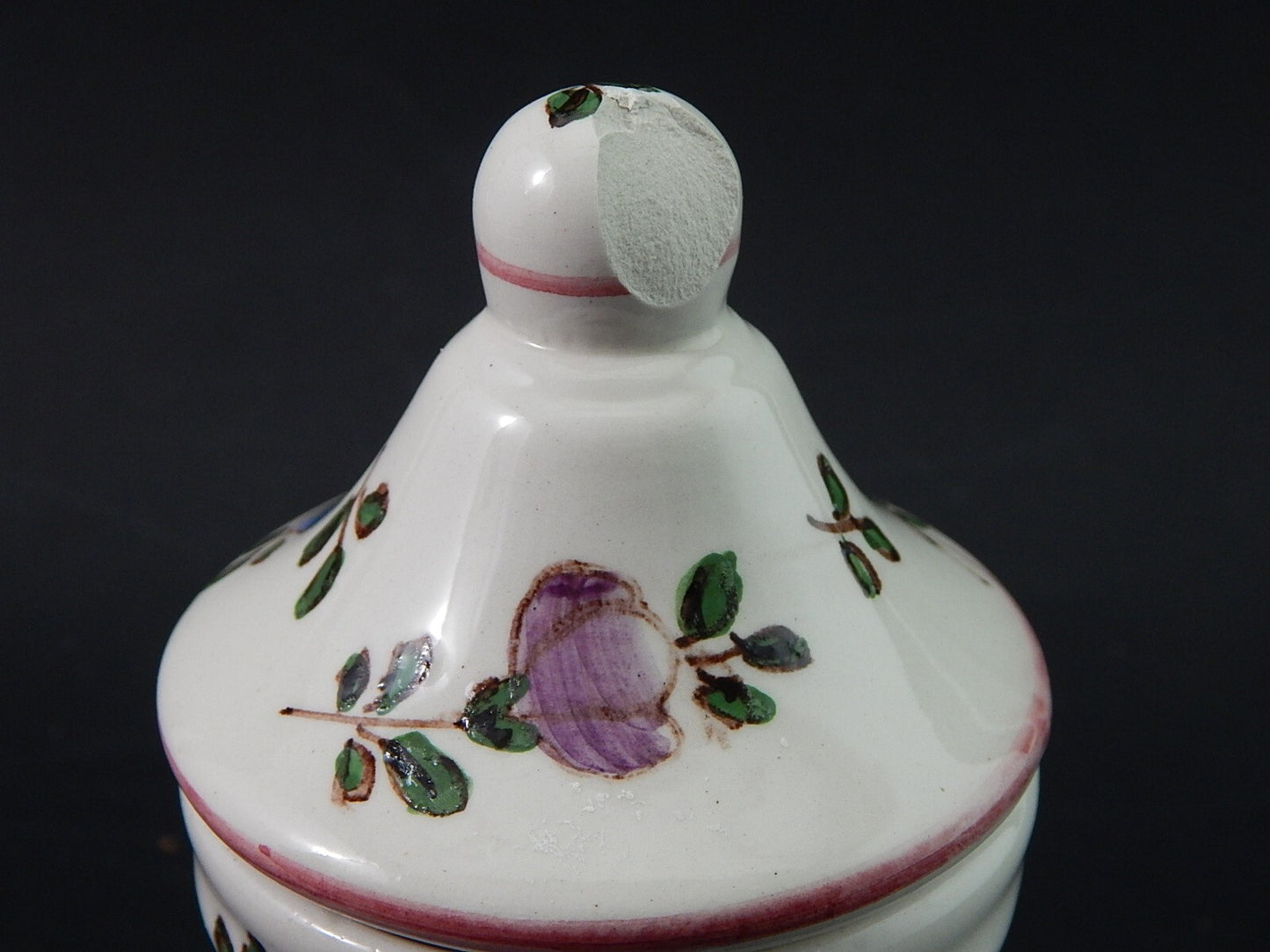 VINTAGE ALBARELLO VASO MAIOLICA CERAMICA PAGANI VECCHIA LODI DIPINTO MANO #1928