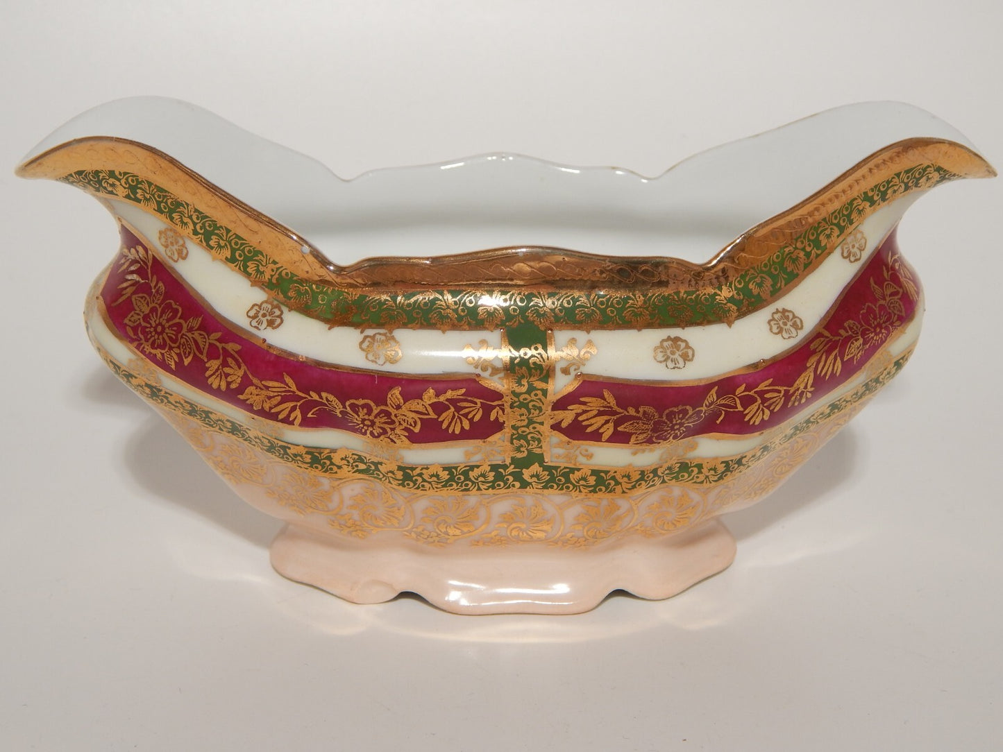 ANTICA SALSIERA PER PESCE IN STILE PORCELLANA IMPERIALE MARCHIO VIENNA AUSTRIA