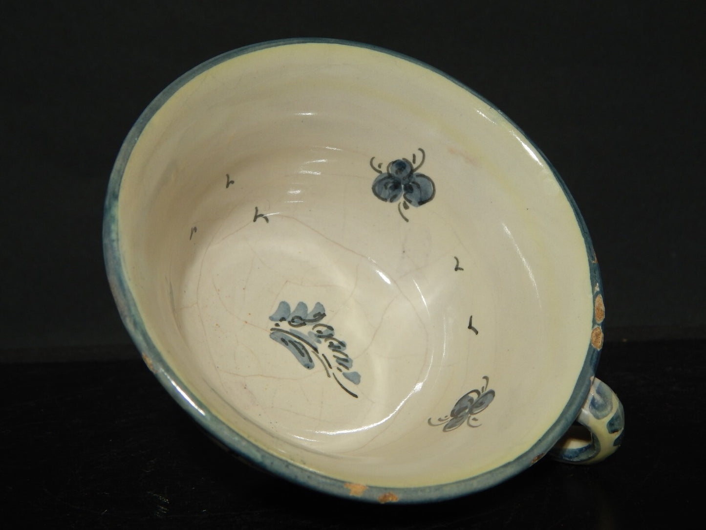 ANTICA TAZZA CERAMICA ALBISOLA ALBA DOCILIA FATTA DIPINTA A MANO PRIMO 900 #1744