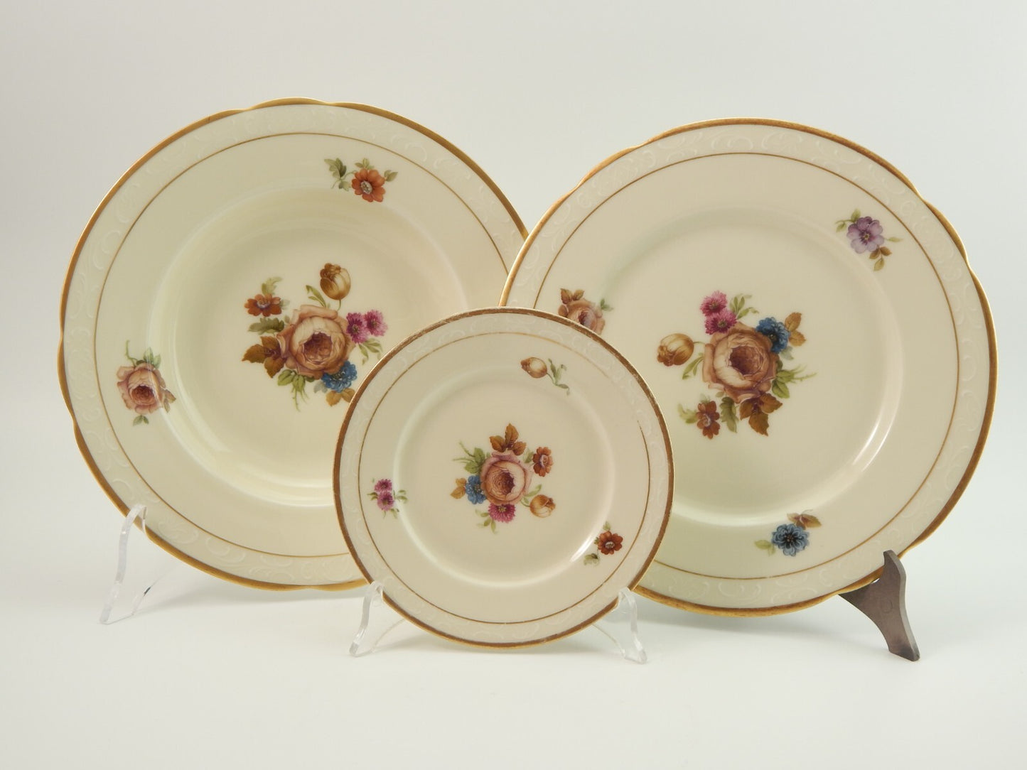 ANTICO KPM COPENHAGEN ROCAILLE SERVIZIO DA TAVOLA 18 PIATTI PORCELLANA DEL 1924