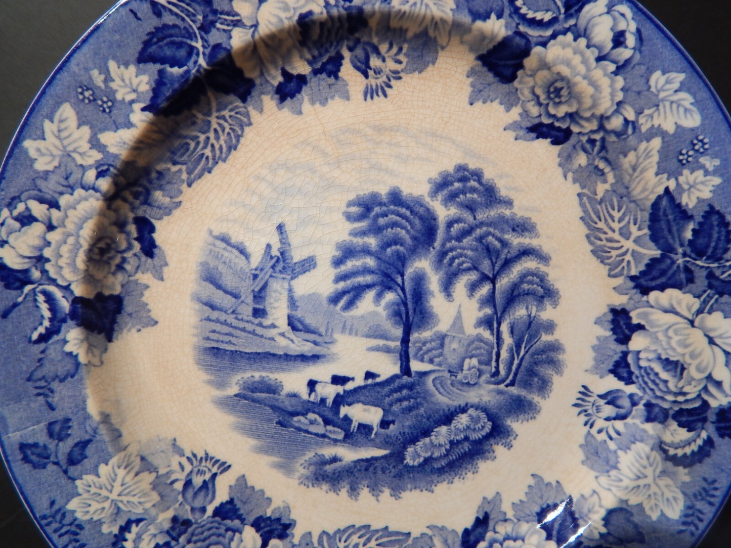 VINTAGE ENOCH WOOD'S ENGLISH SCENERY WOOD&SONS PIATTO SEMI PORCELLANA #663