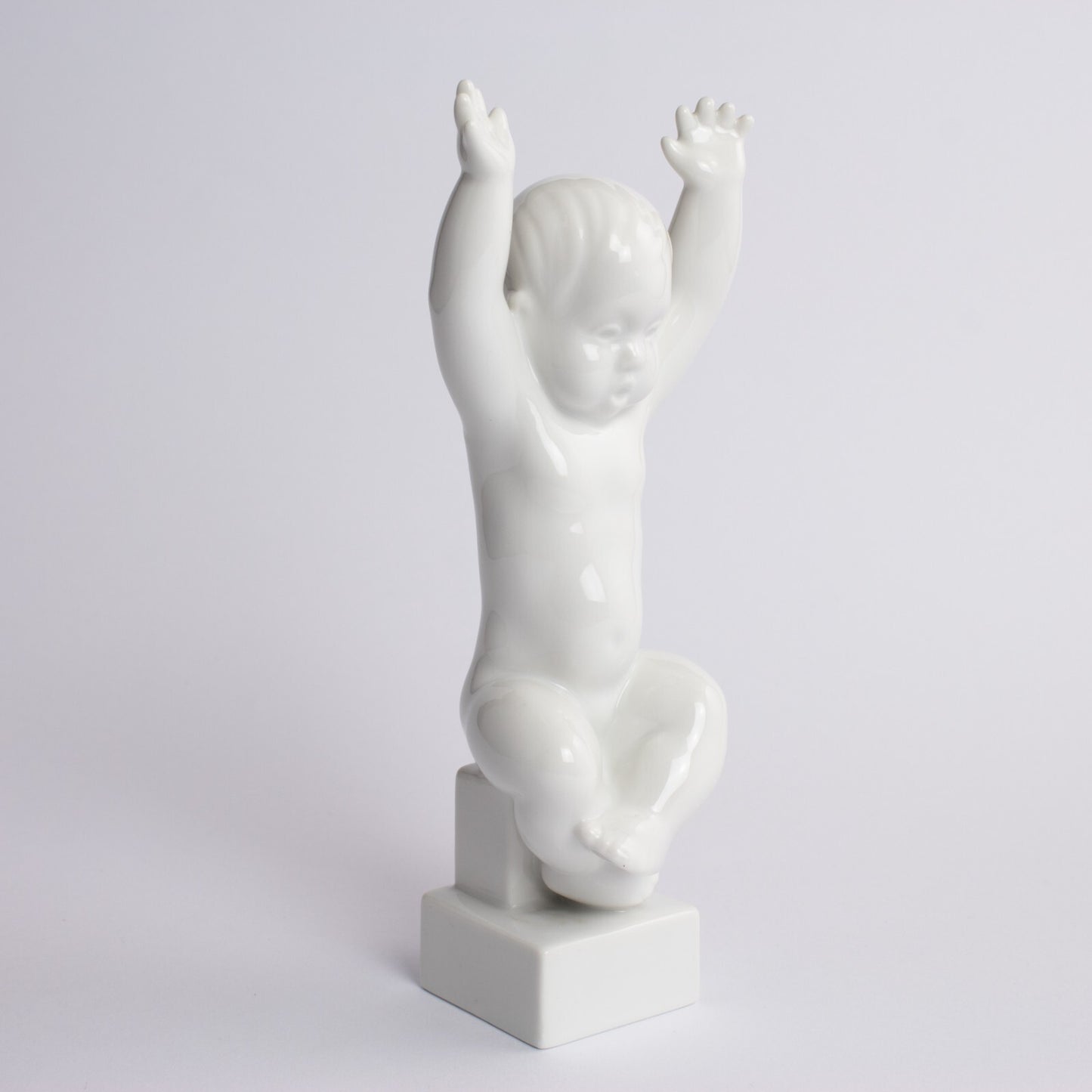 STATUINA PORCELLANA ROYAL COPENHAGEN BING&GRONDAHL "Grande Così!" BLANC DE CHINE