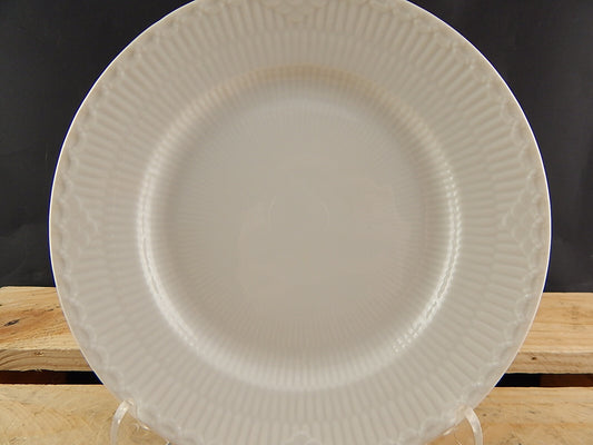 ROYAL COPENHAGEN WHITE FLUTED HALF LACE PLATE PIATTO PORCELLANA BIANCA CM 19