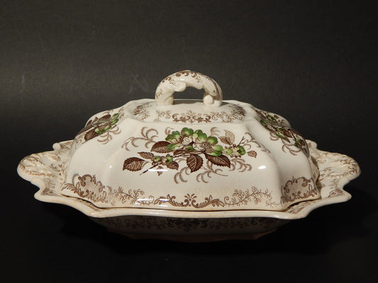 ANTICA 1850 LEGUMIERA CENTROTAVOLA SEMI PORCELLANA RIDGWAY &C. APPLE BLOSSOM