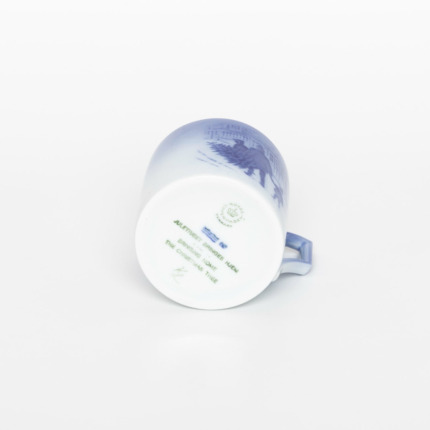 ROYAL COPENHAGEN PORCELLANA TAZZA DI NATALE 1980 ORIGINALE CON PIATTINO CM 7