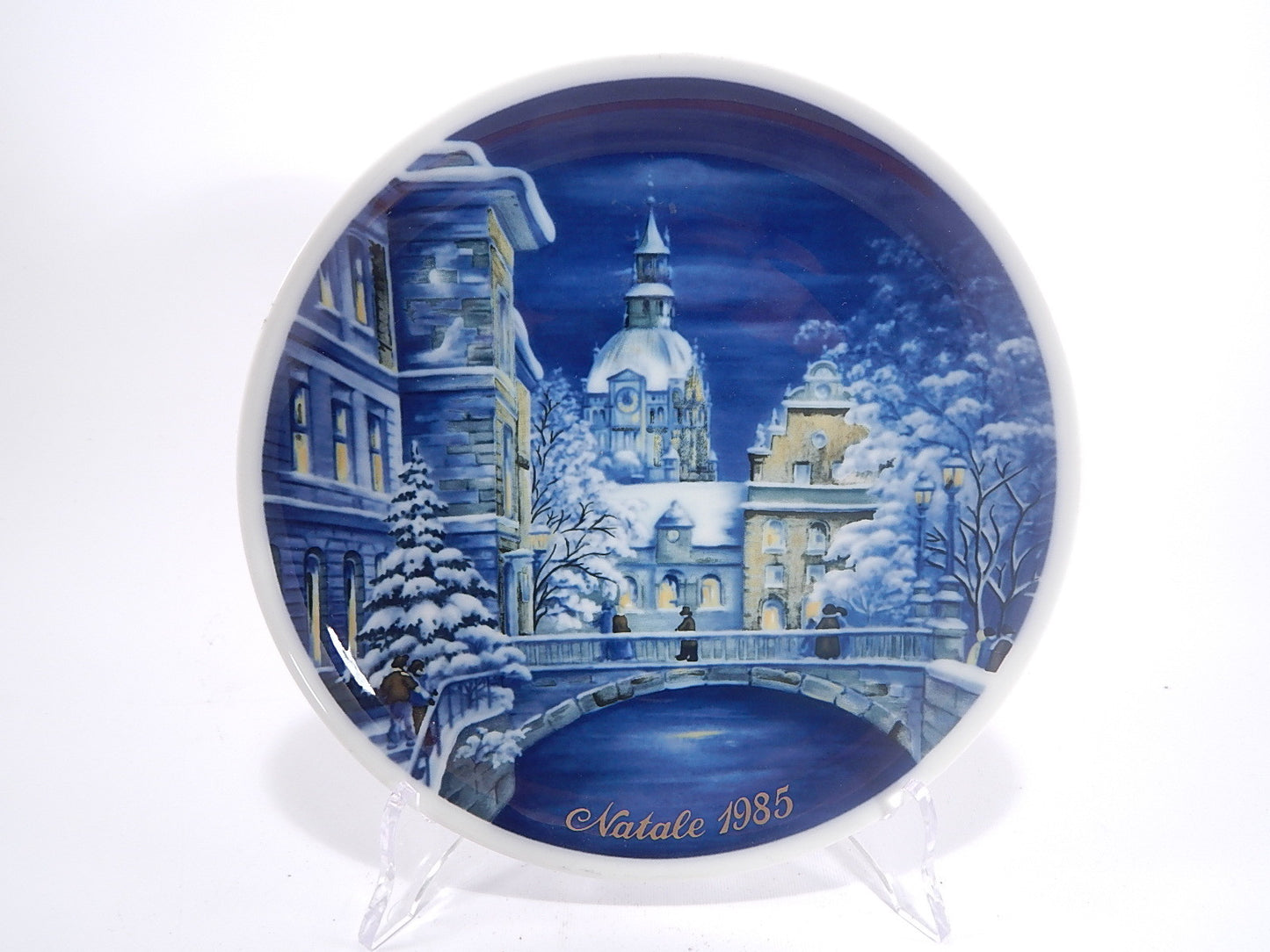 COLLEZIONE PORCELLANA E CERAMICA PIATTO DI NATALE 1985 ROYAL TETTAU