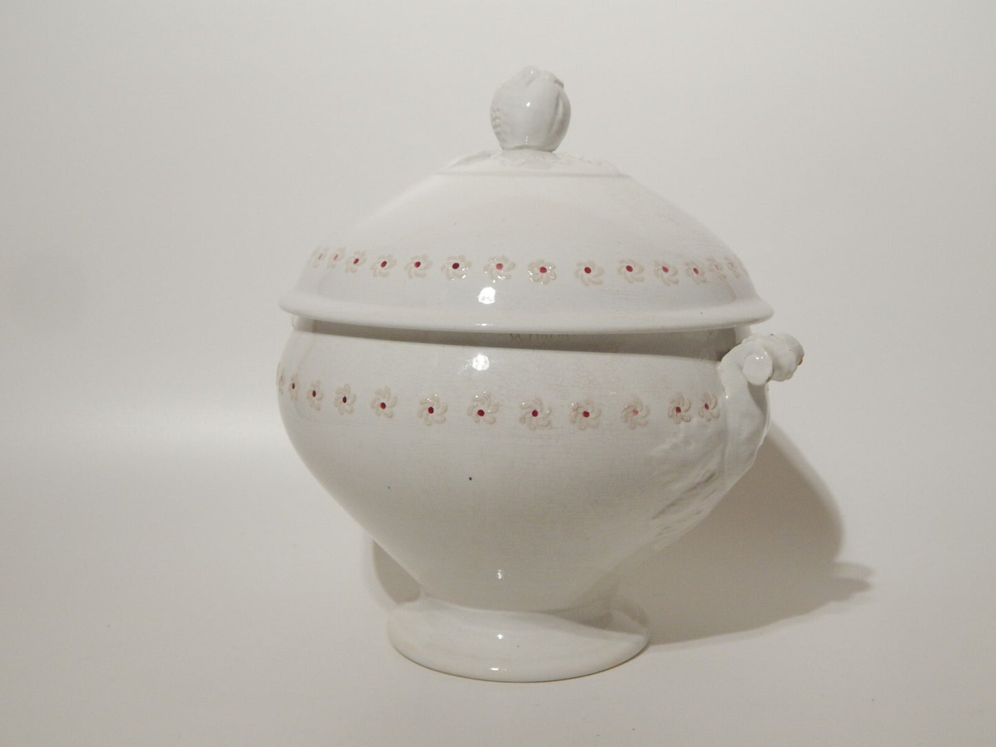 ANTICA ZUPPIERA CENTROTAVOLA SOCIETA' CERAMICA ITALIANA LAVENO FINE 1800