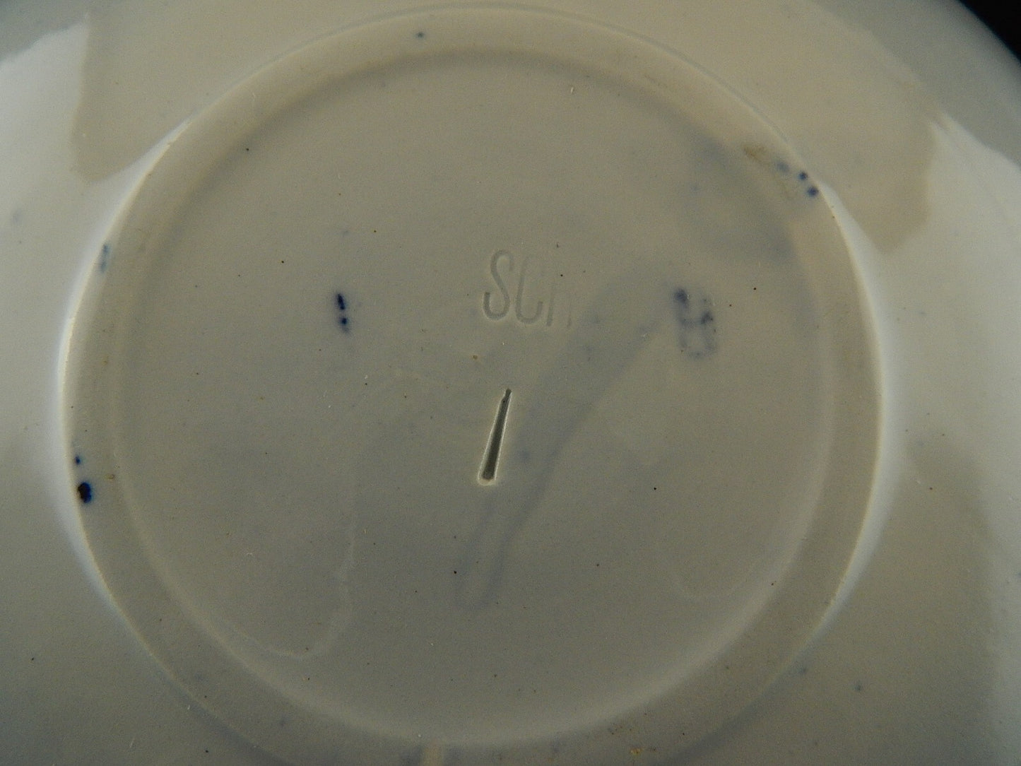 ANTICA RARA TAZZA SCODELLA CERAMICA RICHARD MILANO DECORO JAPON BIANCO BLU E ORO