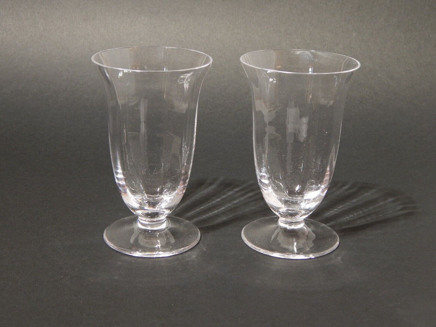 VINTAGE ELEGANTE SET 2 BICCHIERI CALICI CRISTALLO MADE IN ITALY ANNI '60