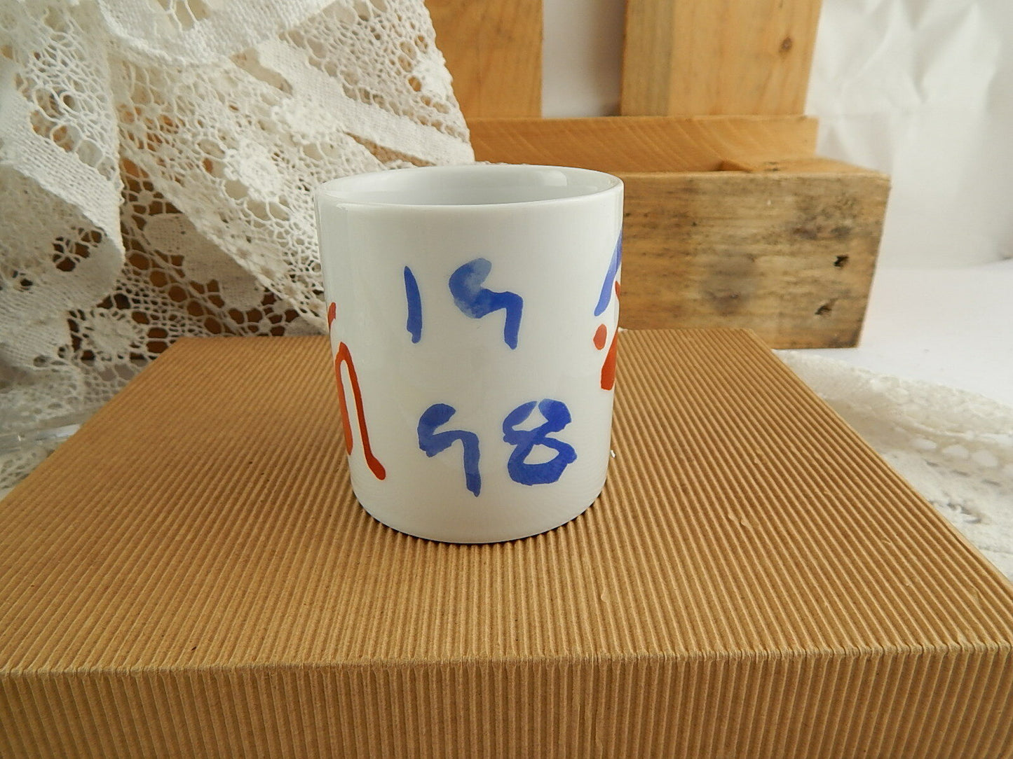 ROYAL COPENHAGEN FAIENCE ANNUAL SMALL MUG TAZZA CERAMICA ANNUALE 1998 NEW W/BOX