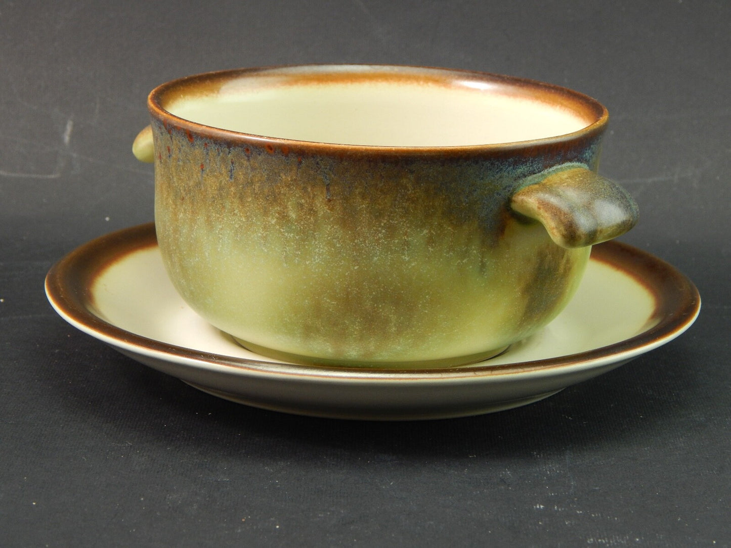 VINTAGE PORCELLANA MANCIOLI COLLEZIONE TUSCIA TAZZA DA BRODO #1899