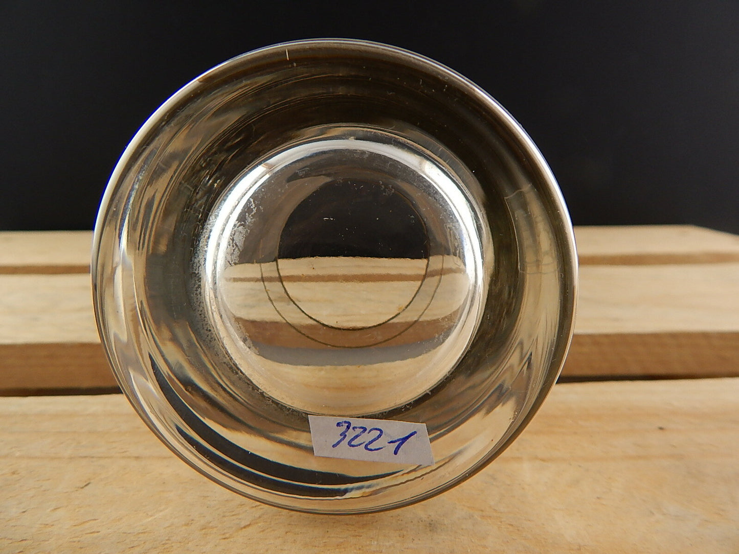 VINTAGE SERVIZIO 6 BICCHIERI CRISTALLO TUMBLER PROFILO ORO ZECCHINO