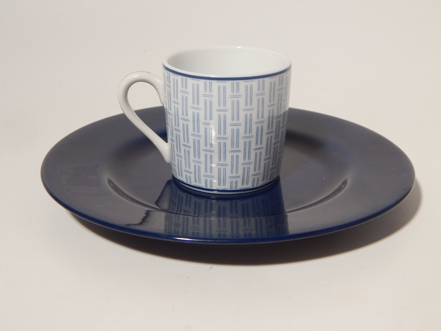 TAITU' BY EMILIO BERGAMIN PORCELLANA SET TAZZINA CAFFÈ PIATTO DOLCE BIANCO BLU