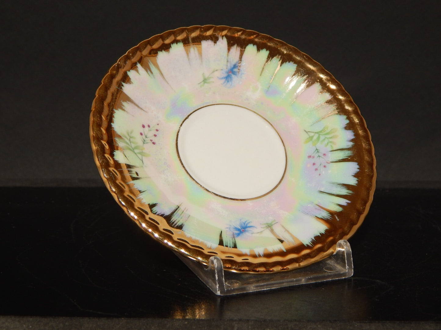 ANTICA RARA TAZZINA CAFFE' PORCELLANA BAVARIA RUDOLF WACHTER DECORO LUSTRO E ORO