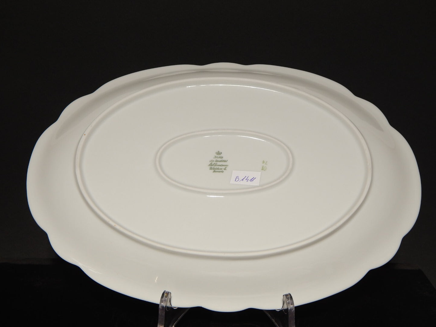 VINTAGE VASSOIO PORCELLANA SELTMANN WEIDEN BAVARIA FIORI DI PESCO MODELLO INKA