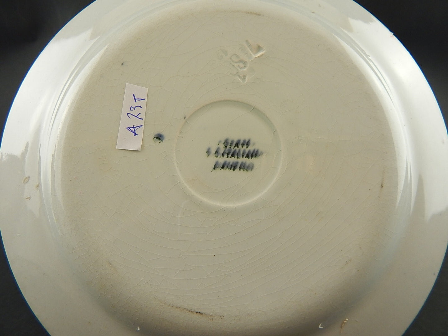 ANTICO PIATTO DESSERT SOCIETA' CERAMICA ITALIANA LAVENO SCI DECORO SIAM A734