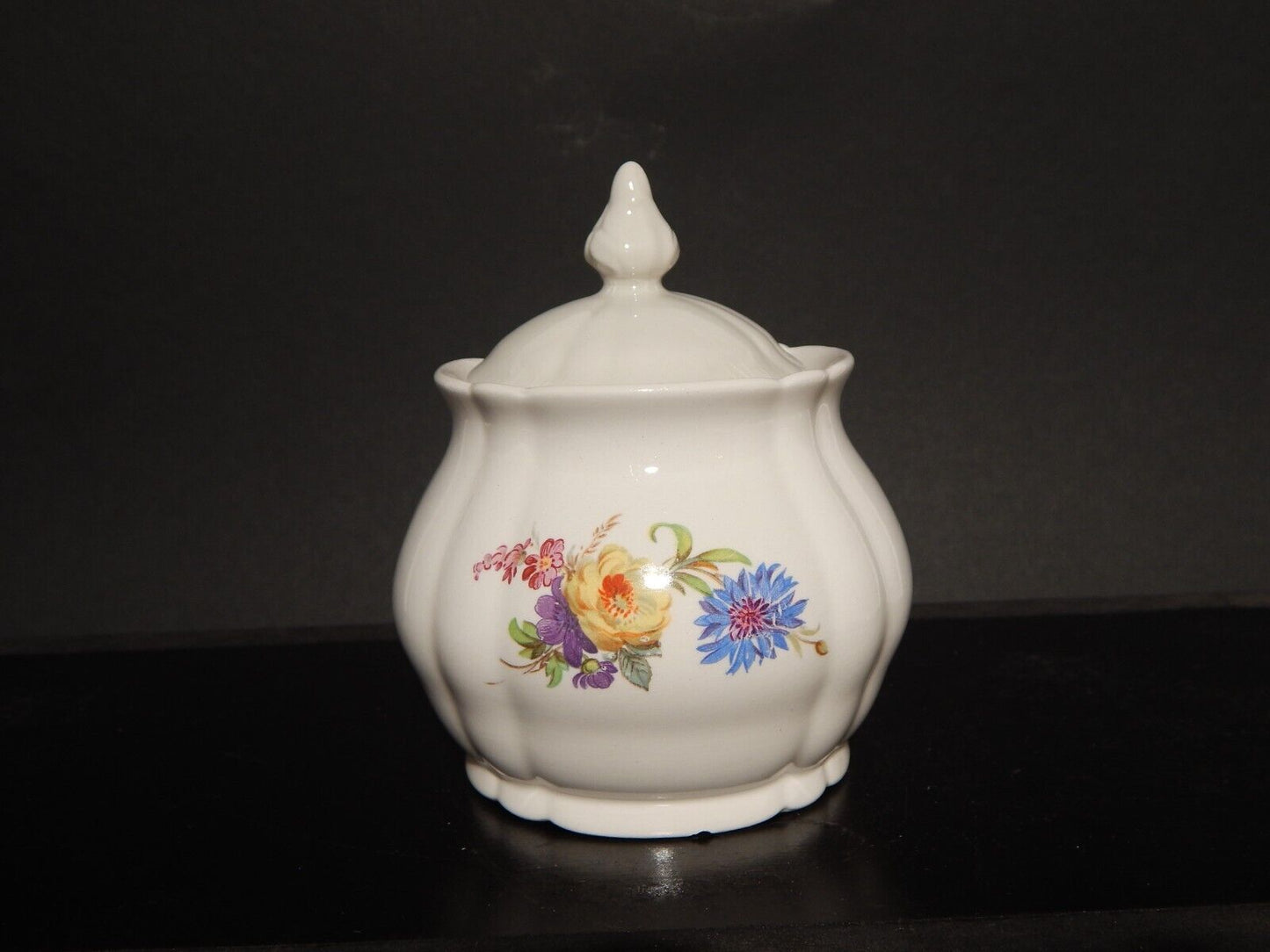 VINTAGE ZUCCHERIERA POTICHE CERAMICA RICHARD GINORI LAVENO DIAMONDSTONE FLOREALE