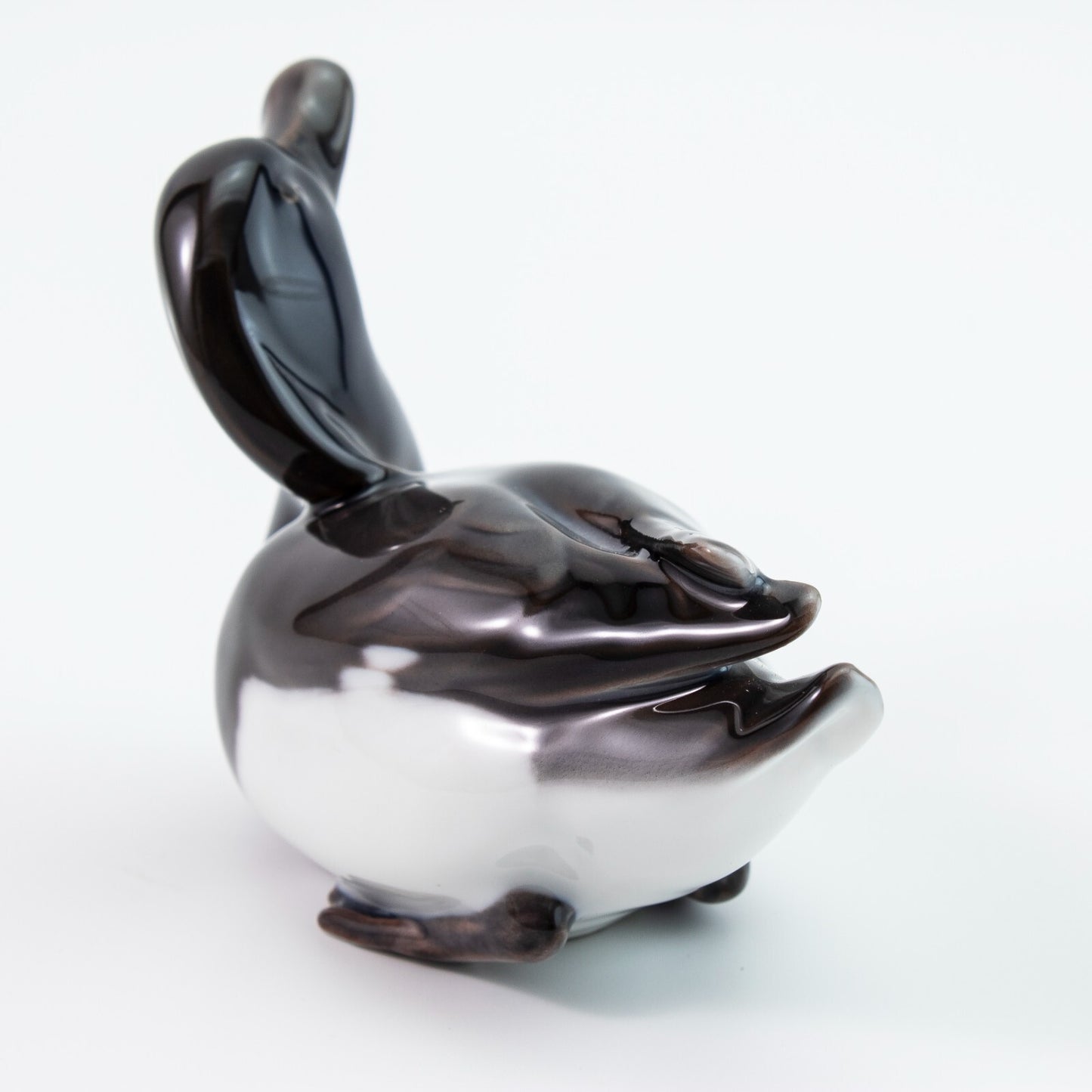 STATUINA PORCELLANA ROYAL COPENHAGEN BING&GRONDAHL "Anatra dal Ciuffo" CM 7x10x5