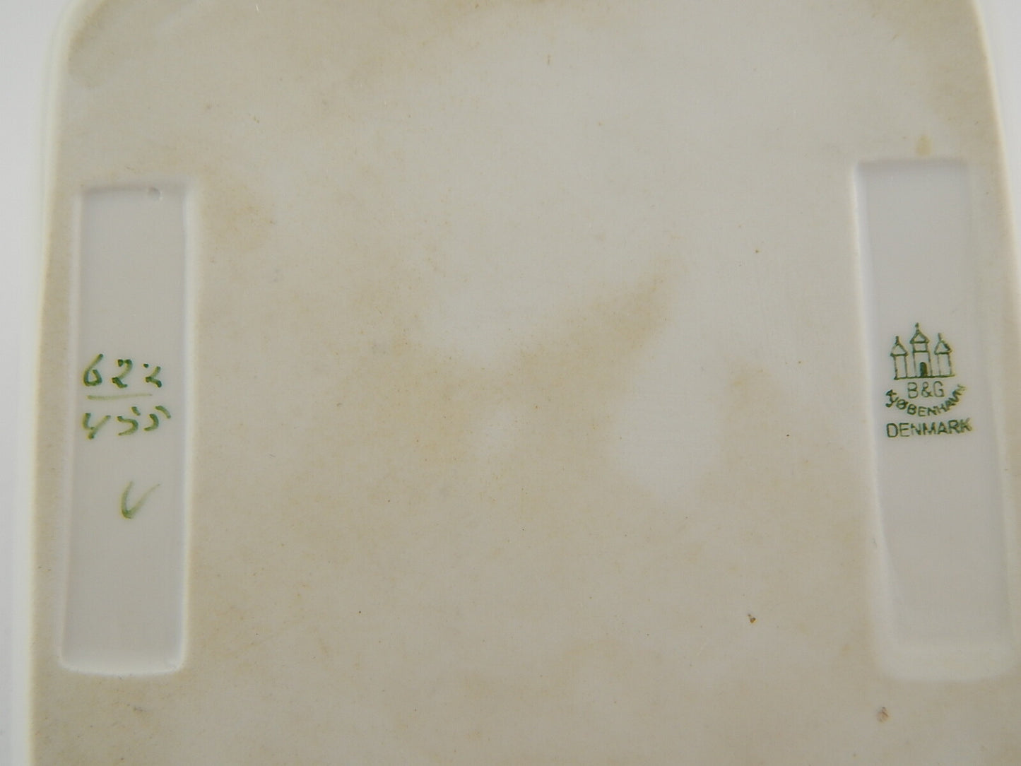 ROYAL COPENHAGEN BING&GRONDAHL PORCELLANA ANTICO PIATTO QUADRATO PESCATORI