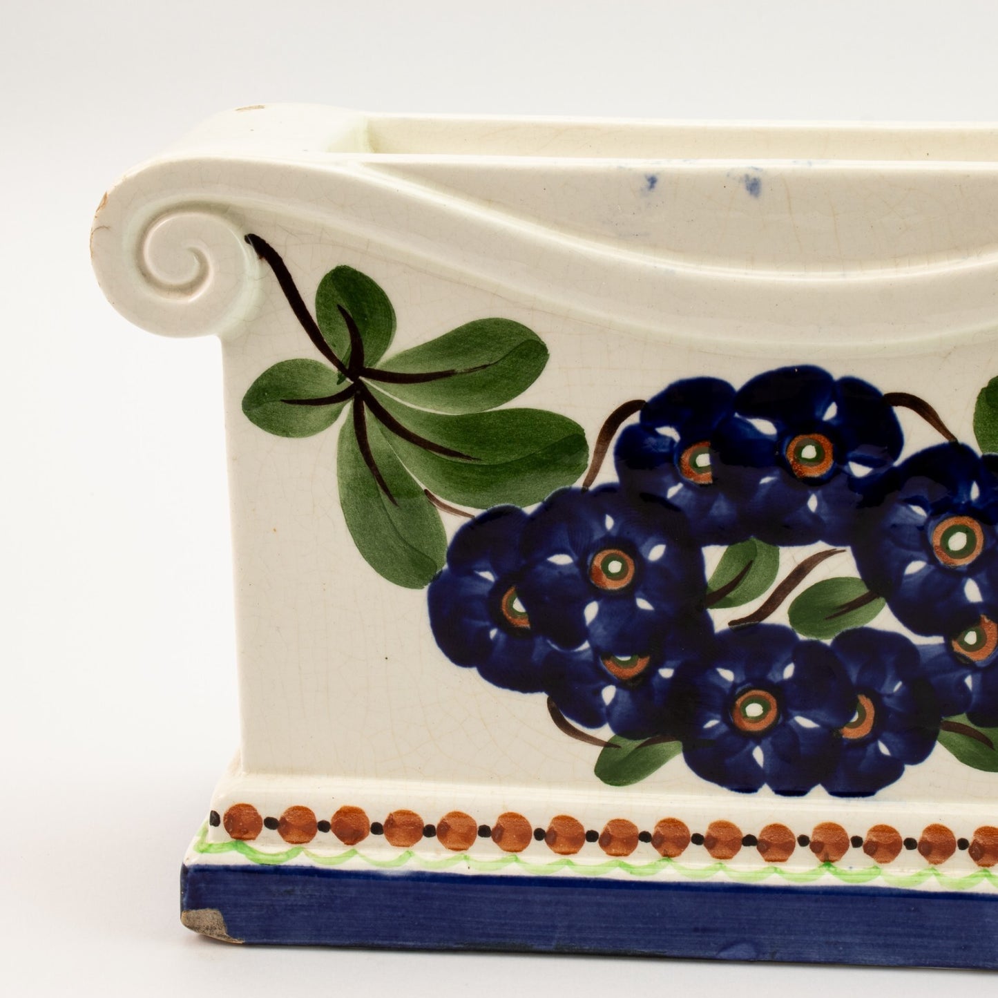 ROYAL COPENHAGEN ALUMINIA ANTICA JARDINIERE CERAMICA SOTTOSMALTO 433-472 23X8X14