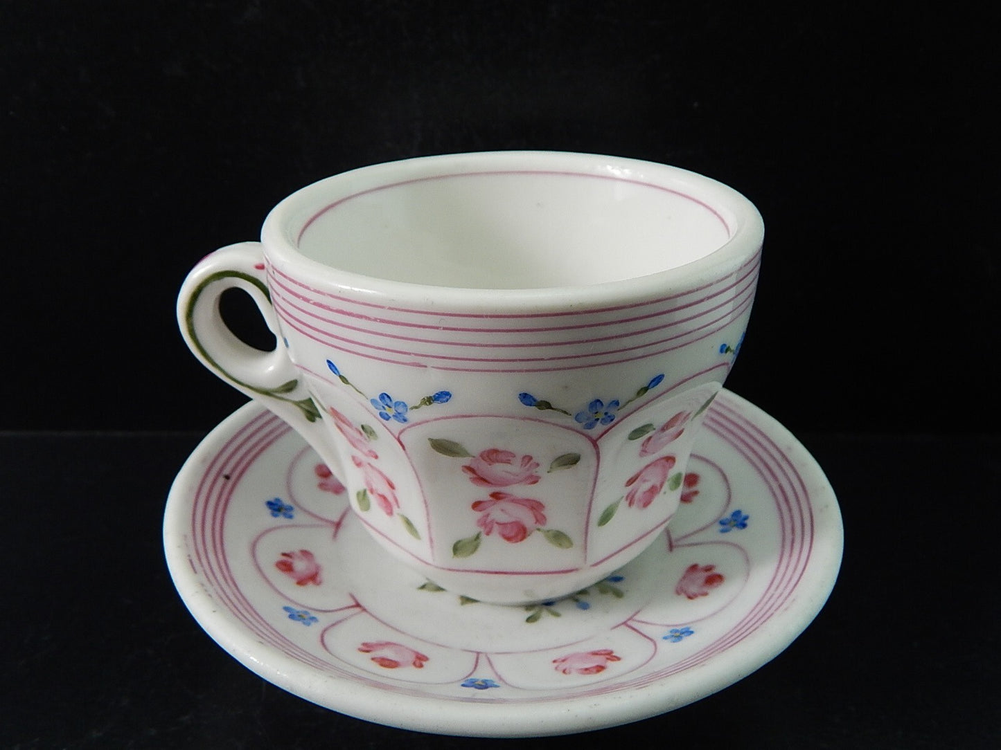 ANTICA TAZZA IMPERO PORCELLANA DOPPIO SPESSORE VECCHIO PARIGI DIPINTA PRIMO 800