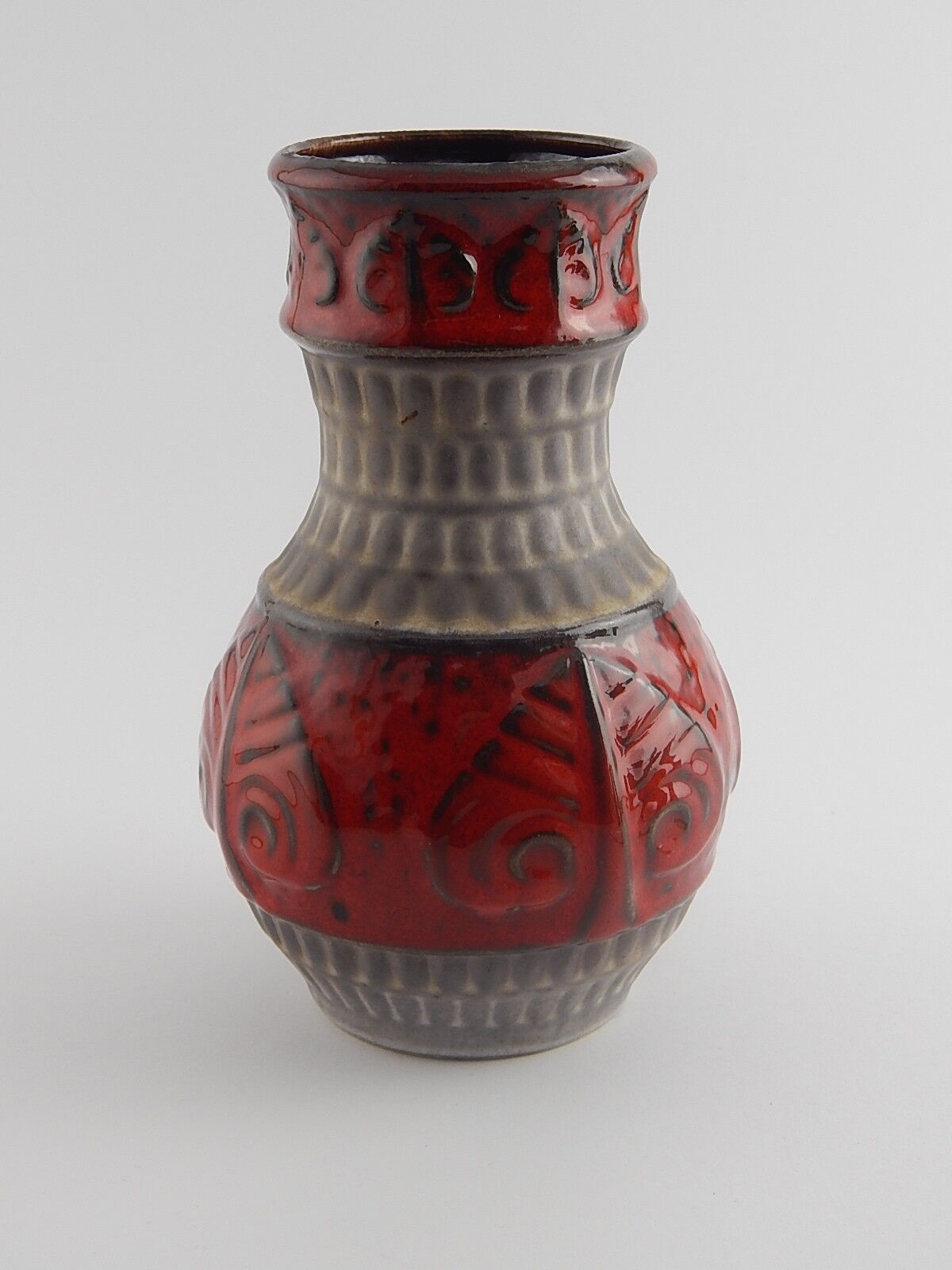 VINTAGE VASO MAIOLICA CERAMICA SMALTATA FATTO A MANO HAND MADE FAIENCE VASE