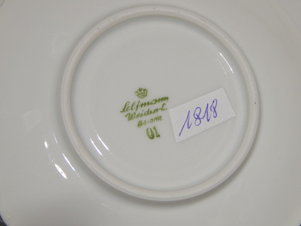 ANTICO SERVIZIO CAFFÈ PORCELLANA BIANCA DECORO FLOREALE BAVARIA SELTMANN WEIDEN