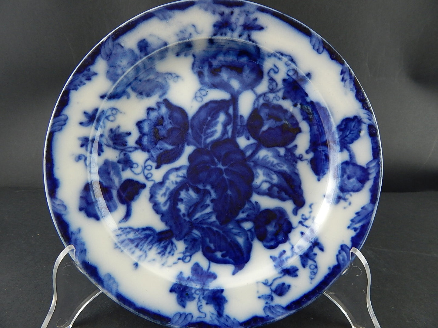 ANTICO PIATTO NINFEE CERAMICA RICHARD MILANO FINE 800 FLOW BLUE WATER NYMPH A779