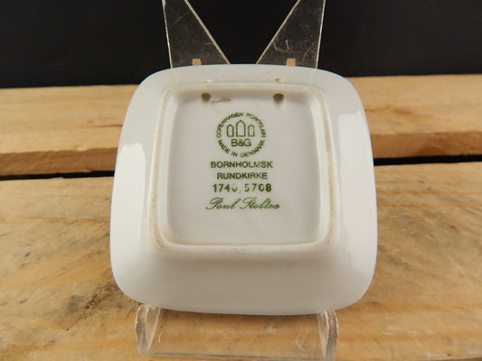 ROYAL COPENHAGEN BING&GRONDAHL PLAQUETTE PORCELLANA BORNHOLMSK RUNDKIRKE
