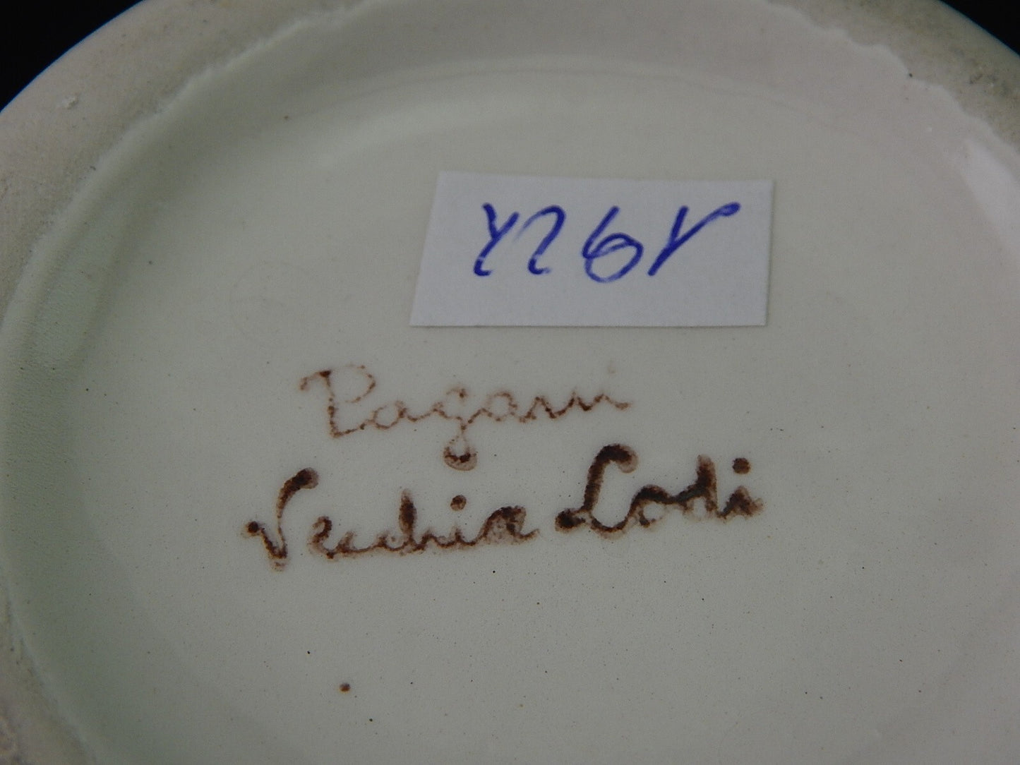 VINTAGE ALBARELLO VASO MAIOLICA CERAMICA PAGANI VECCHIA LODI DIPINTO MANO #1927