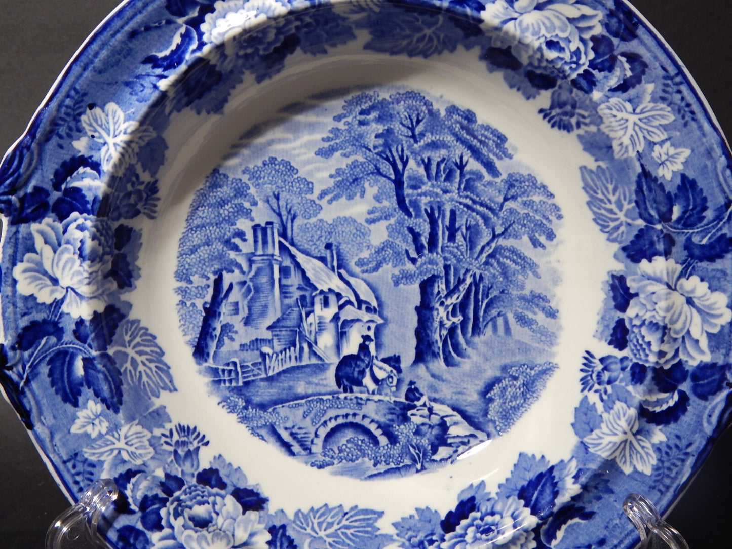 RETRO ENOCH WOOD'S ENGLISH SCENERY ALZATA FRUTTIERA CENTROTAVOLA SEMI PORCELLANA