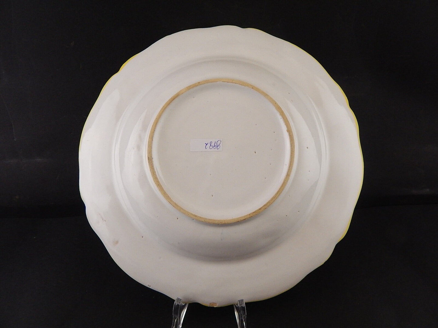 ANTICO PIATTO FONDO CERAMICA MAIOLICHE DERUTA PERUGIA 1900 DECORO RINASCIMENTALE