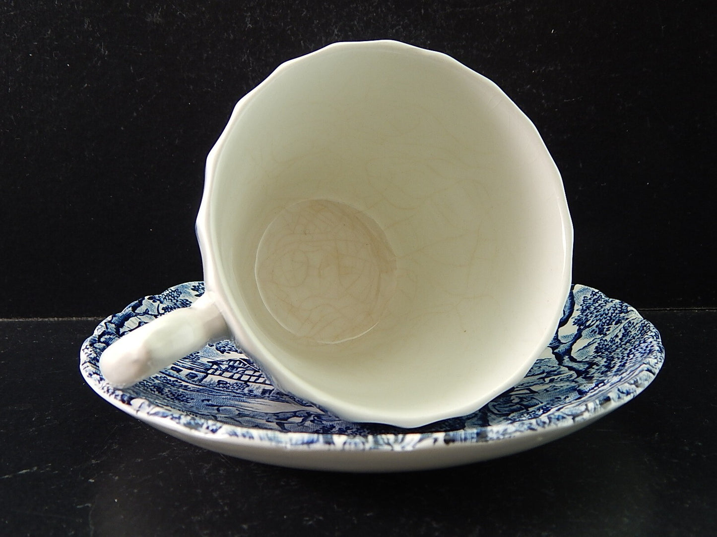 VINTAGE CERAMICA TAZZA TE' THE HUNTER MYOTT POTTERY ENGLAND IL CACCIATORE #2120