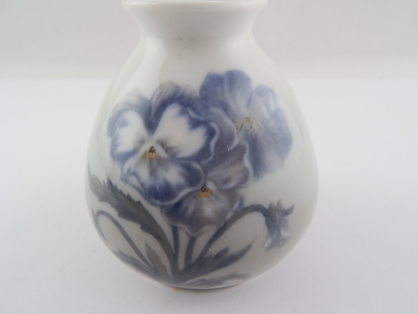 ANTICO MUSEO VASO PORCELLANA COPENHAGEN DAHL JENSEN VIOLA PENSIERO DIPINTO MANO