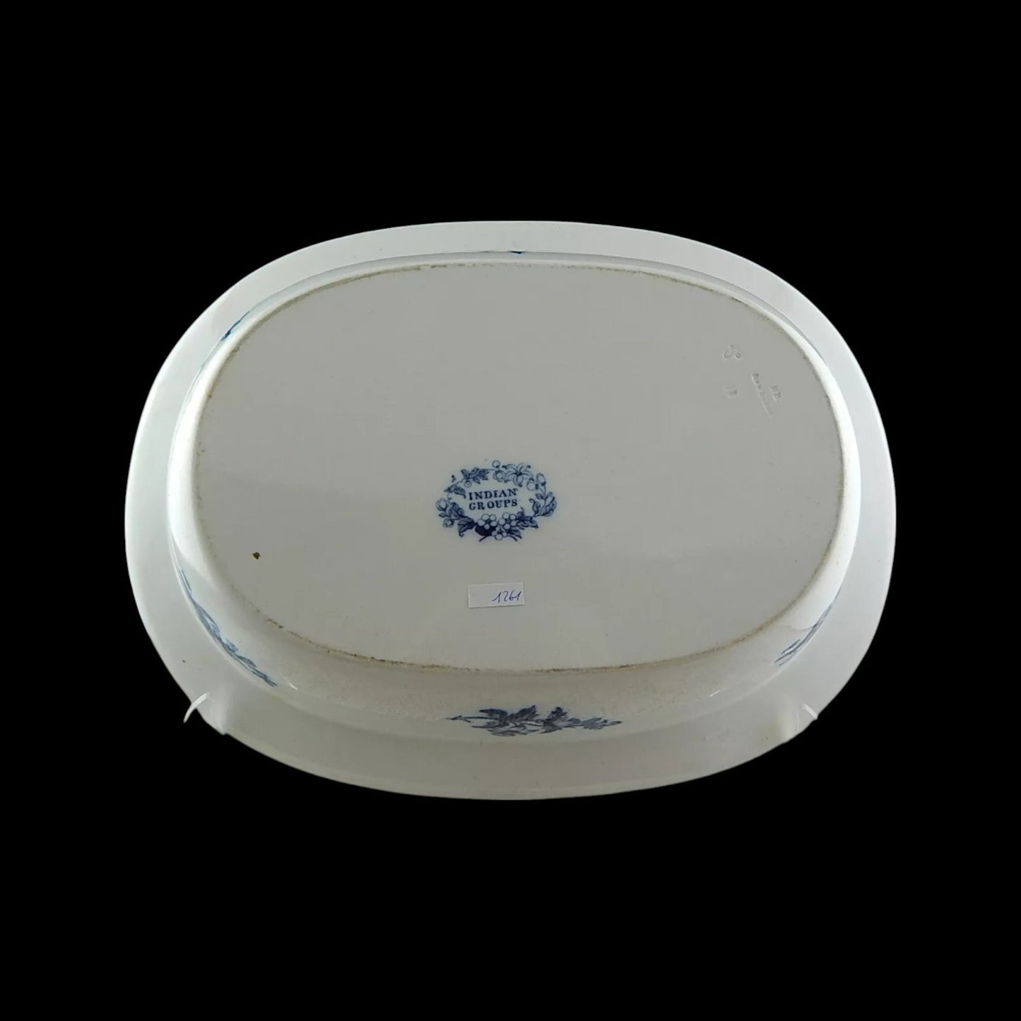 ANTICA FRUTTIERA CENTROTAVOLA VASSOIO CERAMICA MINTON POTTERY 1840 INDIAN GROUPS